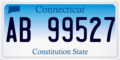 CT license plate AB99527