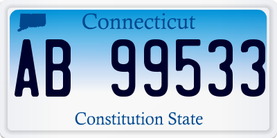 CT license plate AB99533