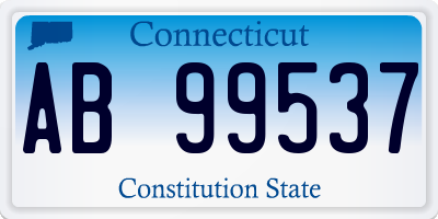 CT license plate AB99537