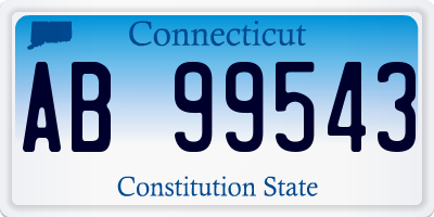 CT license plate AB99543