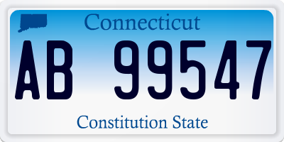 CT license plate AB99547