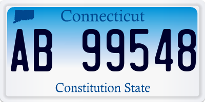 CT license plate AB99548