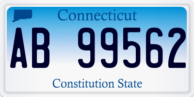 CT license plate AB99562