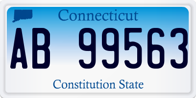 CT license plate AB99563