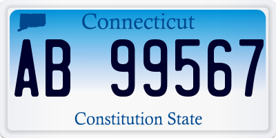 CT license plate AB99567