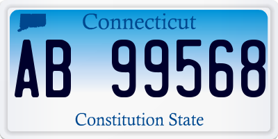 CT license plate AB99568