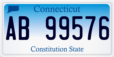 CT license plate AB99576