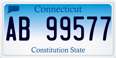 CT license plate AB99577