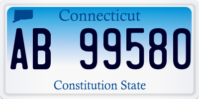 CT license plate AB99580