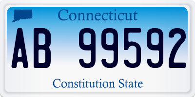 CT license plate AB99592