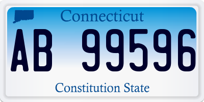 CT license plate AB99596