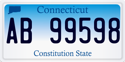 CT license plate AB99598