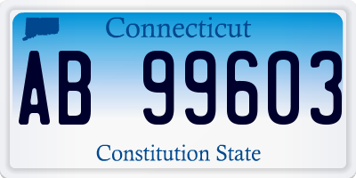 CT license plate AB99603