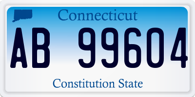 CT license plate AB99604