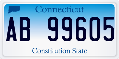 CT license plate AB99605