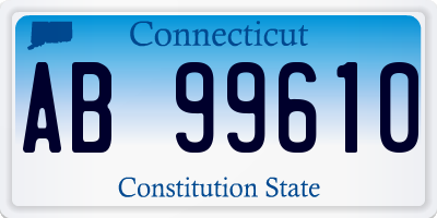 CT license plate AB99610