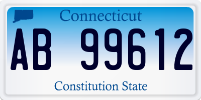 CT license plate AB99612