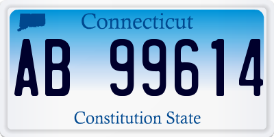 CT license plate AB99614