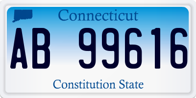 CT license plate AB99616