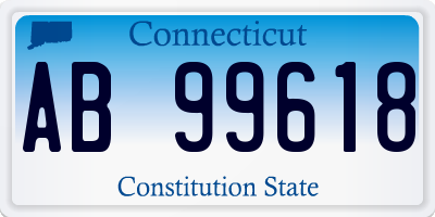 CT license plate AB99618