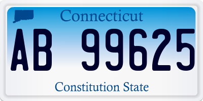 CT license plate AB99625