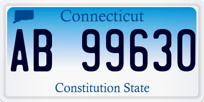 CT license plate AB99630