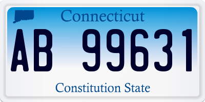 CT license plate AB99631