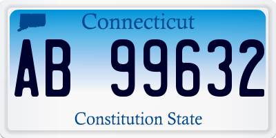 CT license plate AB99632