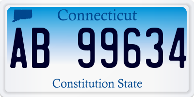 CT license plate AB99634