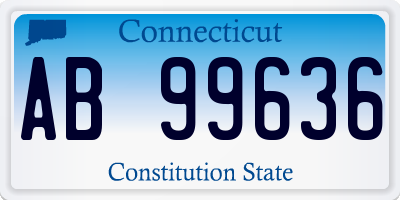 CT license plate AB99636