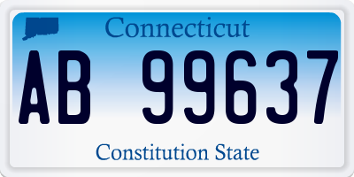 CT license plate AB99637