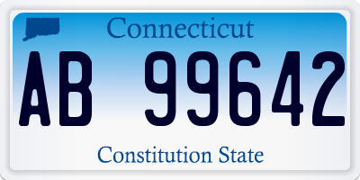 CT license plate AB99642