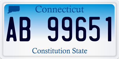 CT license plate AB99651