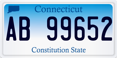 CT license plate AB99652