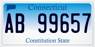 CT license plate AB99657