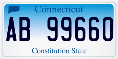 CT license plate AB99660