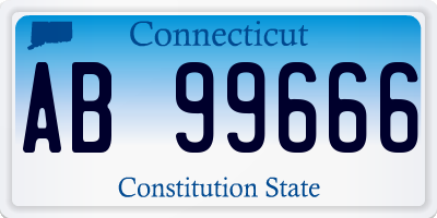 CT license plate AB99666