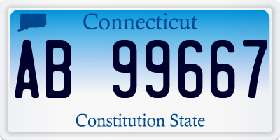 CT license plate AB99667