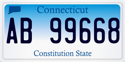 CT license plate AB99668