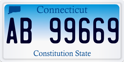 CT license plate AB99669