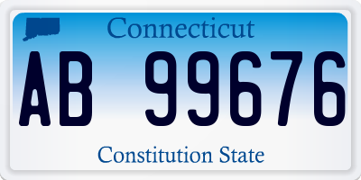 CT license plate AB99676