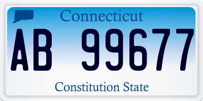 CT license plate AB99677