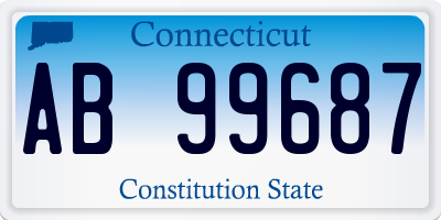 CT license plate AB99687