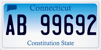 CT license plate AB99692