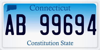 CT license plate AB99694