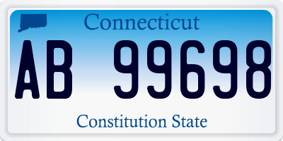 CT license plate AB99698