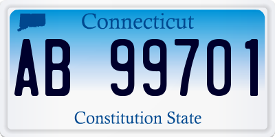 CT license plate AB99701