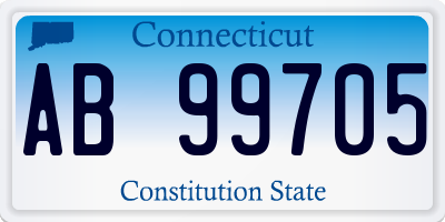 CT license plate AB99705