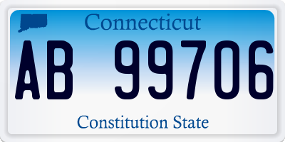 CT license plate AB99706