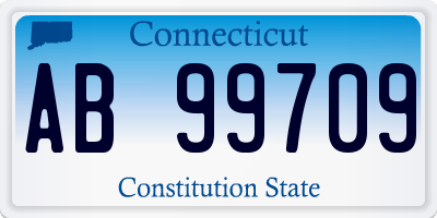 CT license plate AB99709